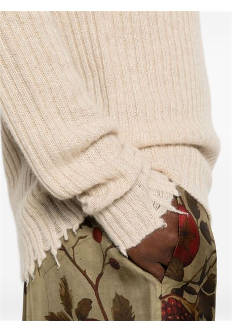 maglia a coste donna beige chiaro UMA WANG | UK7150UW200